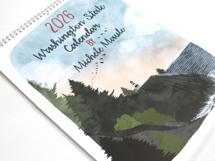 michele maule paper 2026 Washington State Wall Calendar