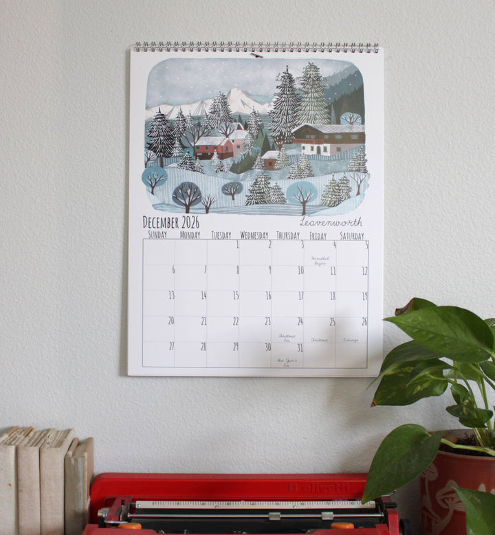 michele maule paper 2026 Washington State Wall Calendar