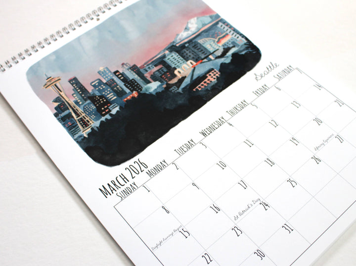 michele maule paper 2026 Washington State Wall Calendar