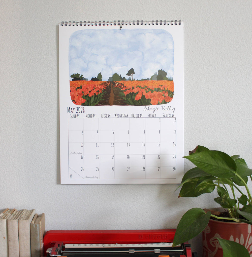 michele maule paper 2026 Washington State Wall Calendar