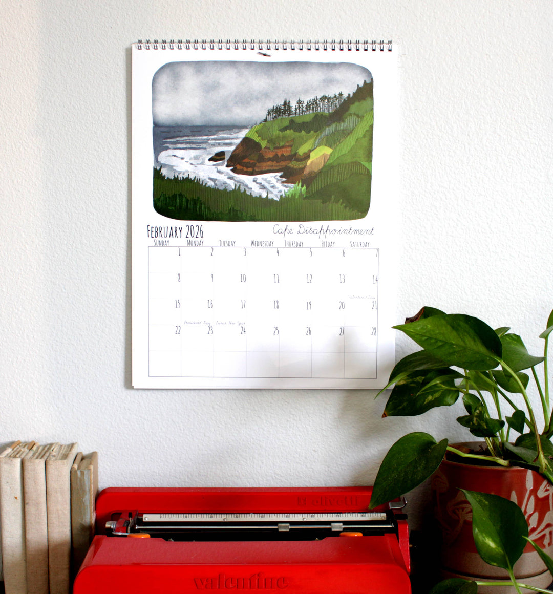 michele maule paper 2026 Washington State Wall Calendar