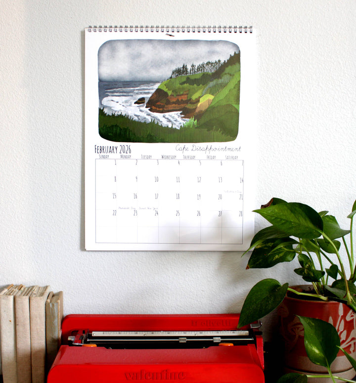 michele maule paper 2026 Washington State Wall Calendar