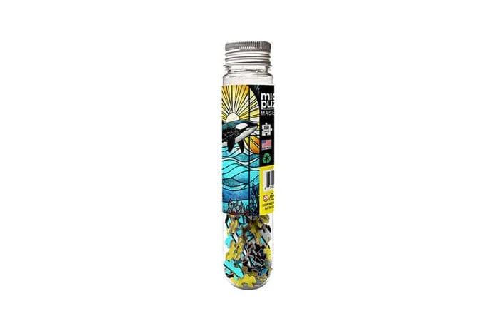 Micro Puzzles Jigsaw Puzzle Stained Glass Orca - 150 pieces | Micro Puzzles