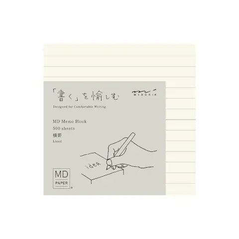 Midori Paper MD Block Memo Pad Lined