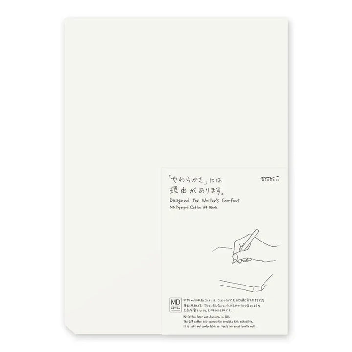 Midori Paper MD Paper Pad Cotton Blank, A4