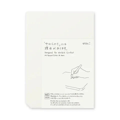 Midori Paper MD Paper Pad Cotton Blank, A5