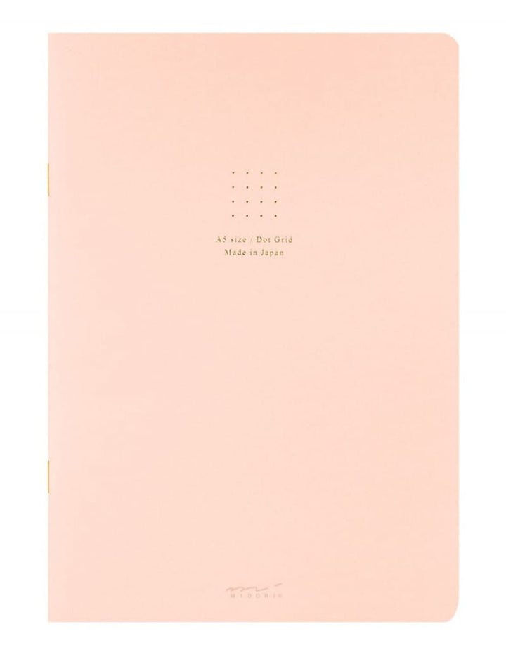 Midori Paper Pink Midori Soft Color Notebook, A5 Dot Grid