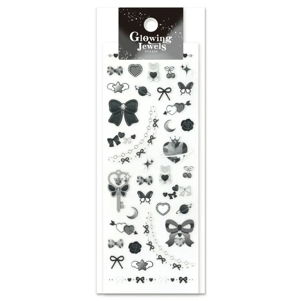 Mind Wave Cards Glowing Jewels Noir Sticker Sheet