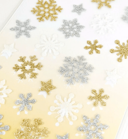 Mind Wave Cards Gold & Silver Snowflake Sticker Sheet