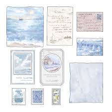 Mind Wave Cards Landscape Sticker Set - Blue Morning Calm