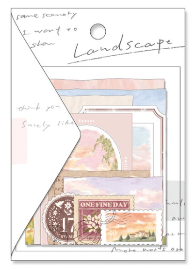 Mind Wave Cards Landscape Sticker Set - Pink