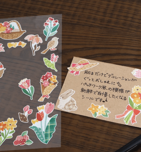 Mind Wave Cards Quilted Flower Garden Sticker Sheet