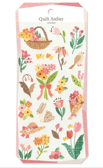Mind Wave Cards Quilted Flower Garden Sticker Sheet