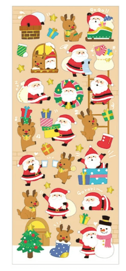 Mind Wave Cards Santa & Reindeer Sticker Sheet