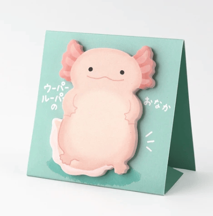 Mind Wave Paper Axolotl Tummy Sticky Note Stand
