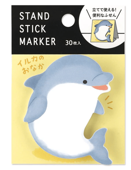 Mind Wave Paper Dolphin Tummy Sticky Note Stand