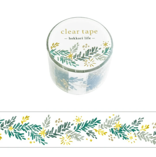 Mind Wave Paper Green & Gold Garland Washi Tape | 30mm Width