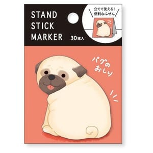 Mind Wave Paper Pug Butt Sticky Notes