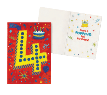 MindWare Card Age 4 Lettering Foil Card