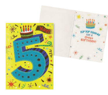 MindWare Card Age 5 Lettering Foil Card