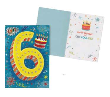 MindWare Card Age 6 Lettering Foil Card