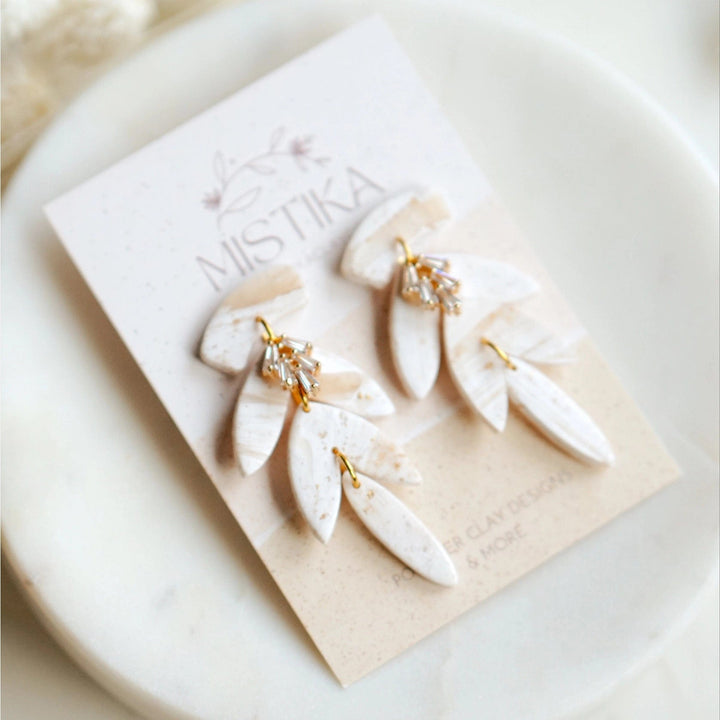 Mistika Studio Earrings Pearl White Clay Earrings