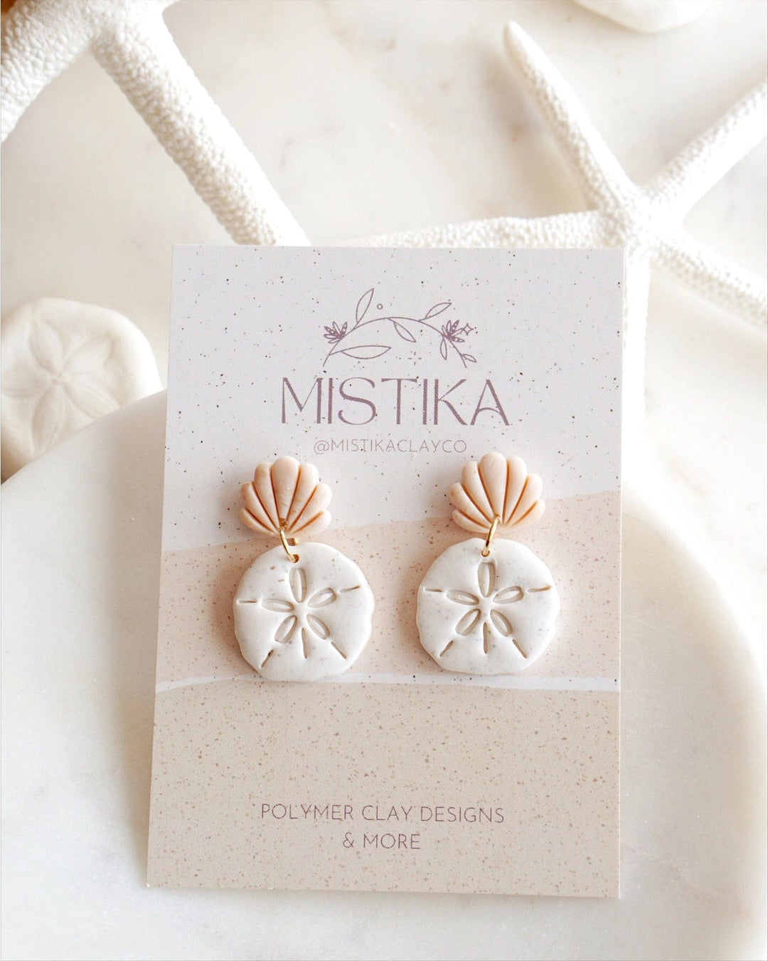 Mistika Studio Earrings Sand Dollar Clay Earrings