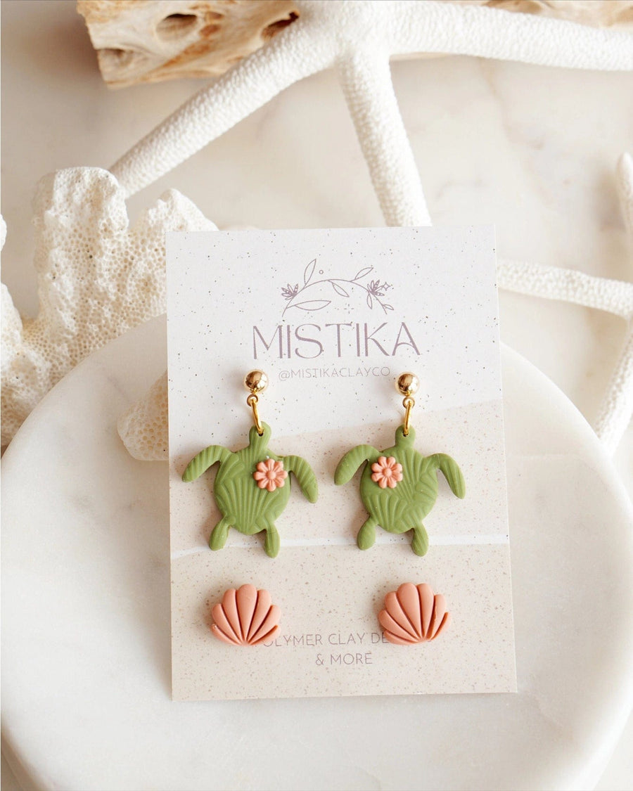 Mistika Studio Earrings Sea Turtle Clay Earrings