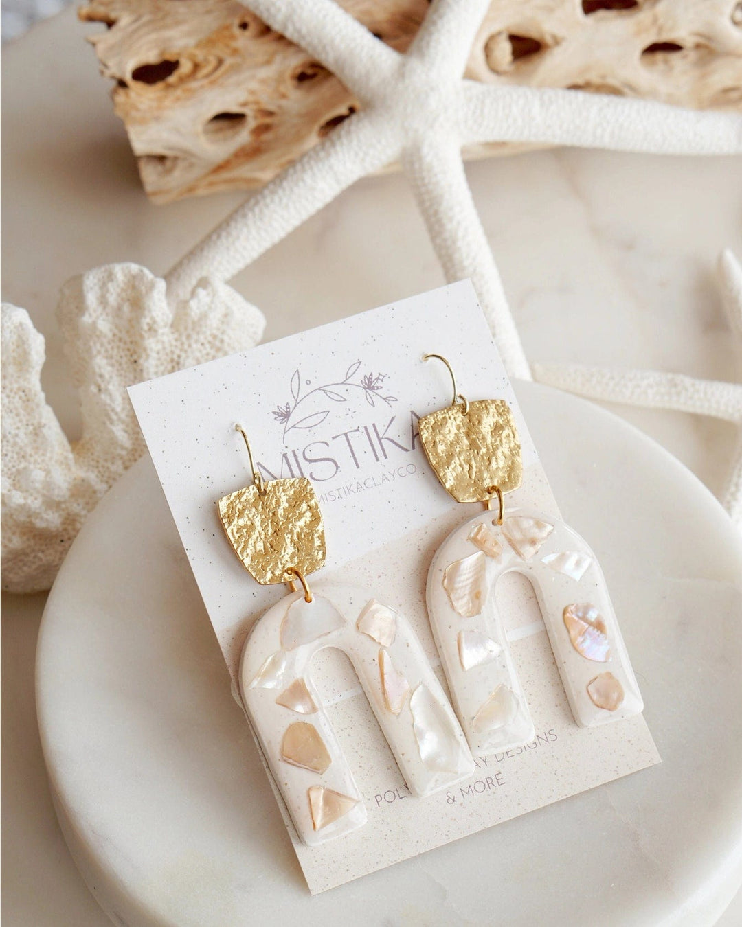 Mistika Studio Earrings Seashell Clay Earrings