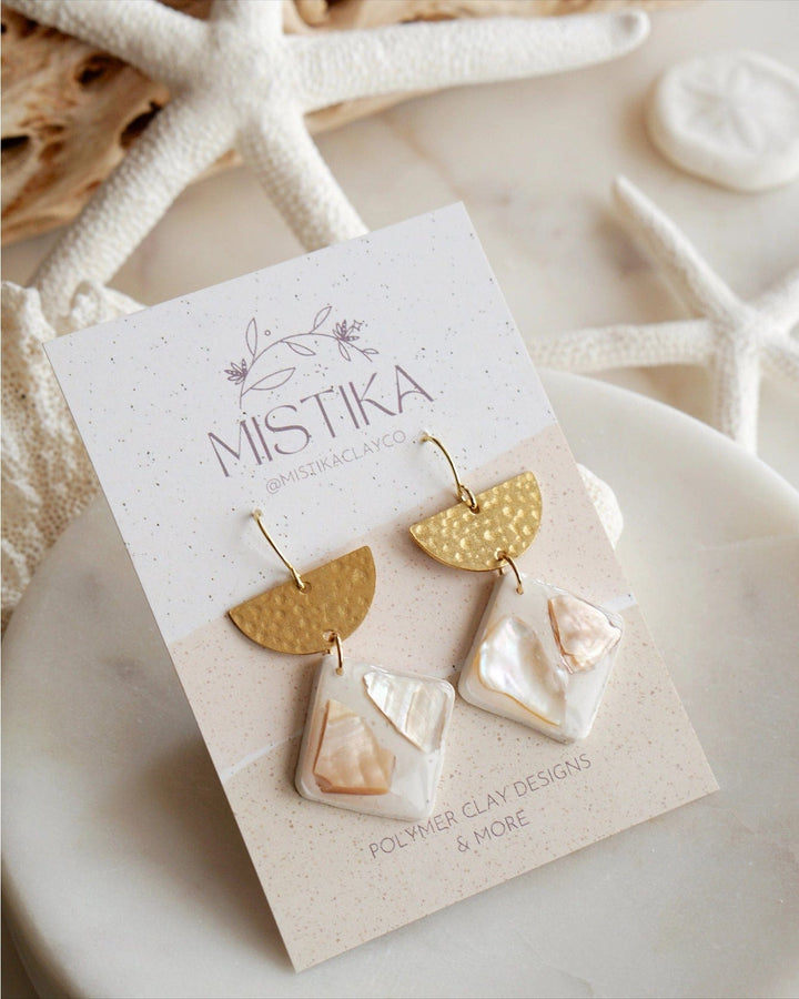 Mistika Studio Earrings Seashell Summer Clay Earrings