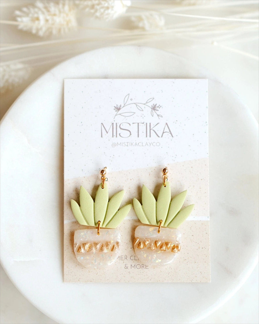 Mistika Studio Earrings Succulent Clay Earrings
