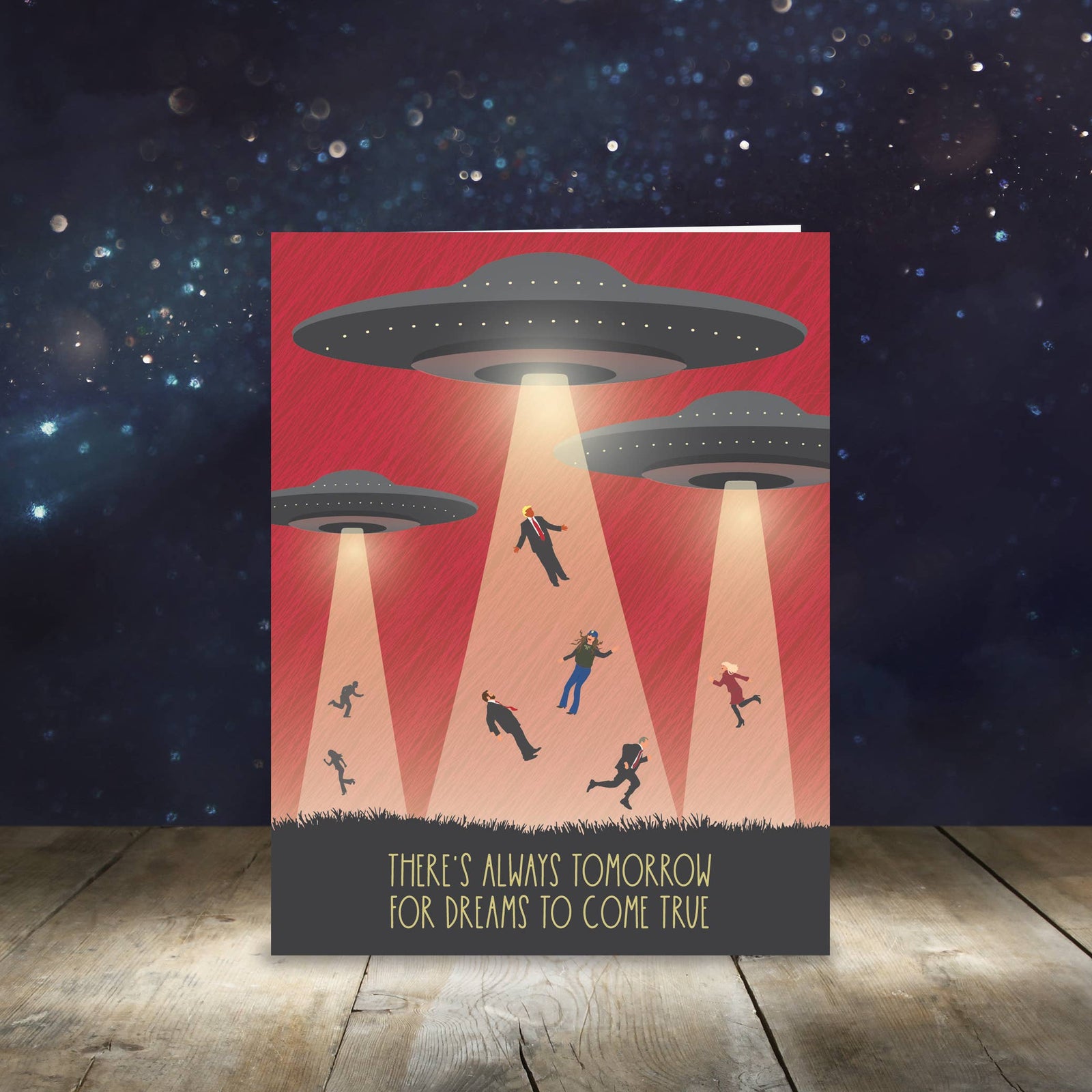 Modern Printed Matter Cards Always Tomorrow UFO Invasion Card
