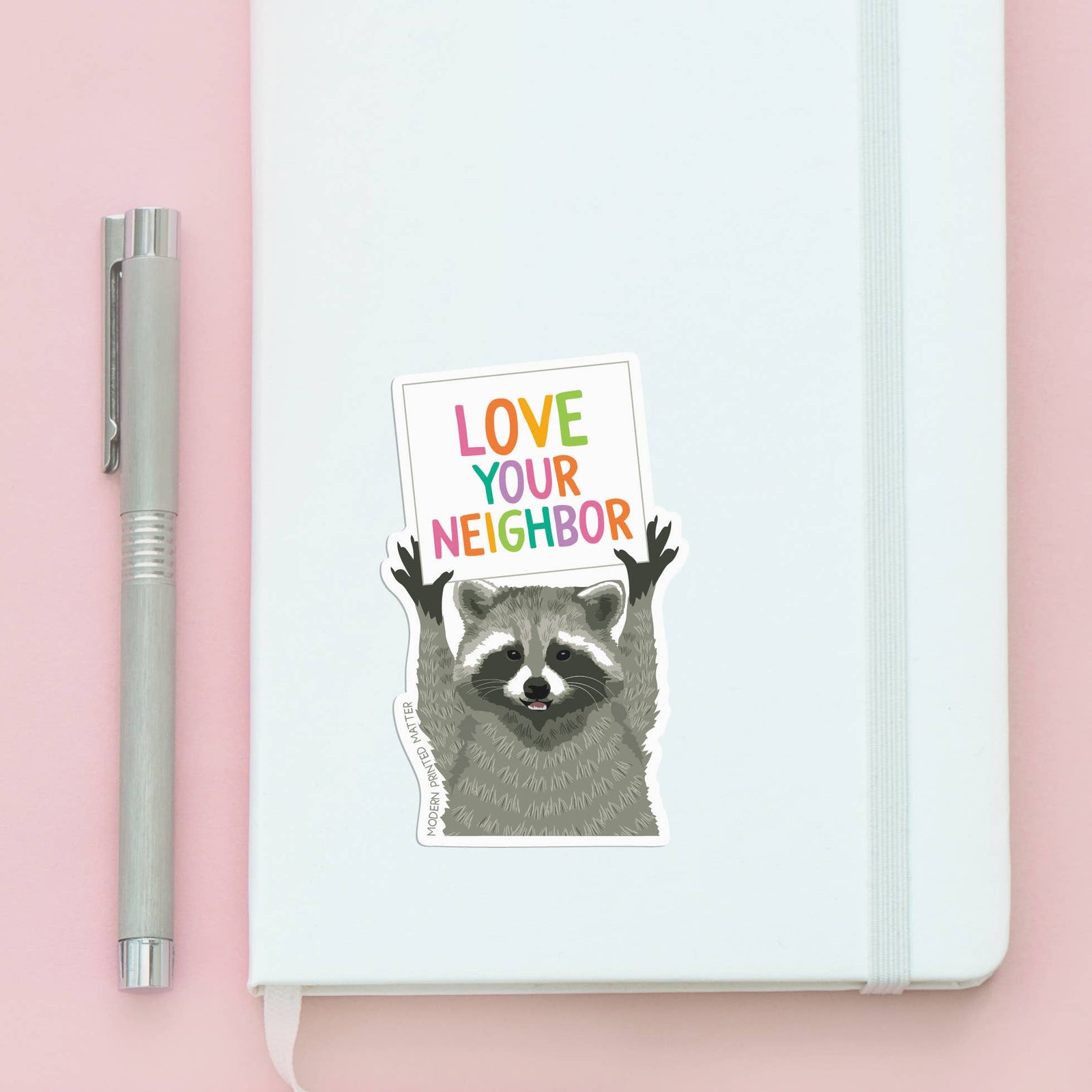 Modern Printed Matter Cards Love Your Neighbor Sticker