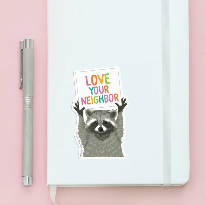 Modern Printed Matter Cards Love Your Neighbor Sticker