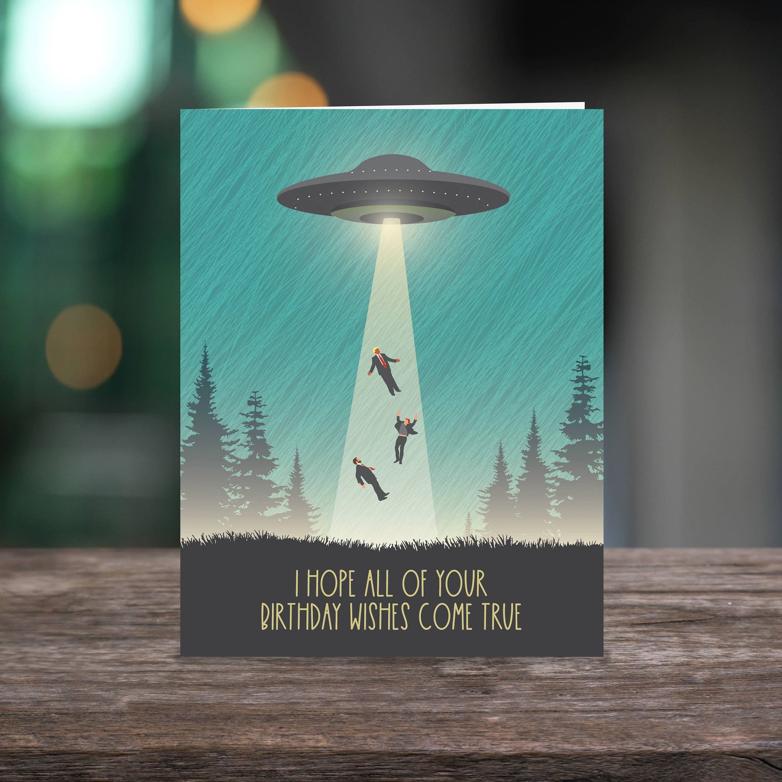 Modern Printed Matter Cards UFO Birthday Wishes