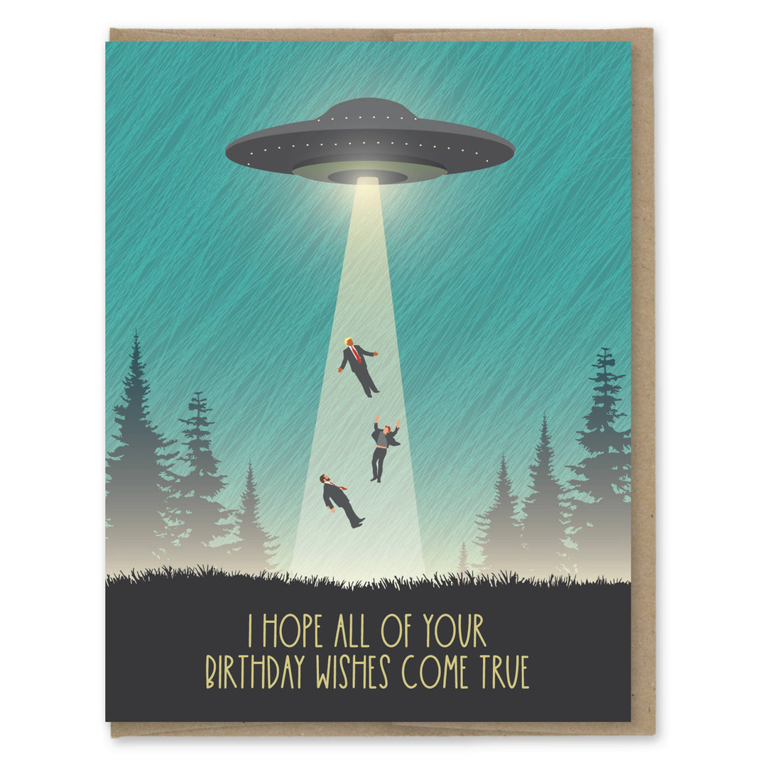 Modern Printed Matter Cards UFO Birthday Wishes