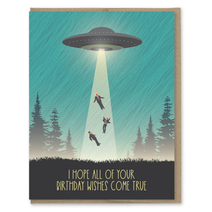 Modern Printed Matter Cards UFO Birthday Wishes