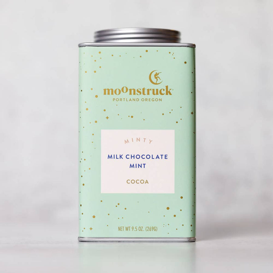 Moonstruck Chocolate Co Hot cocoa Minty: Mint Milk Chocolate Hot Cocoa Tin