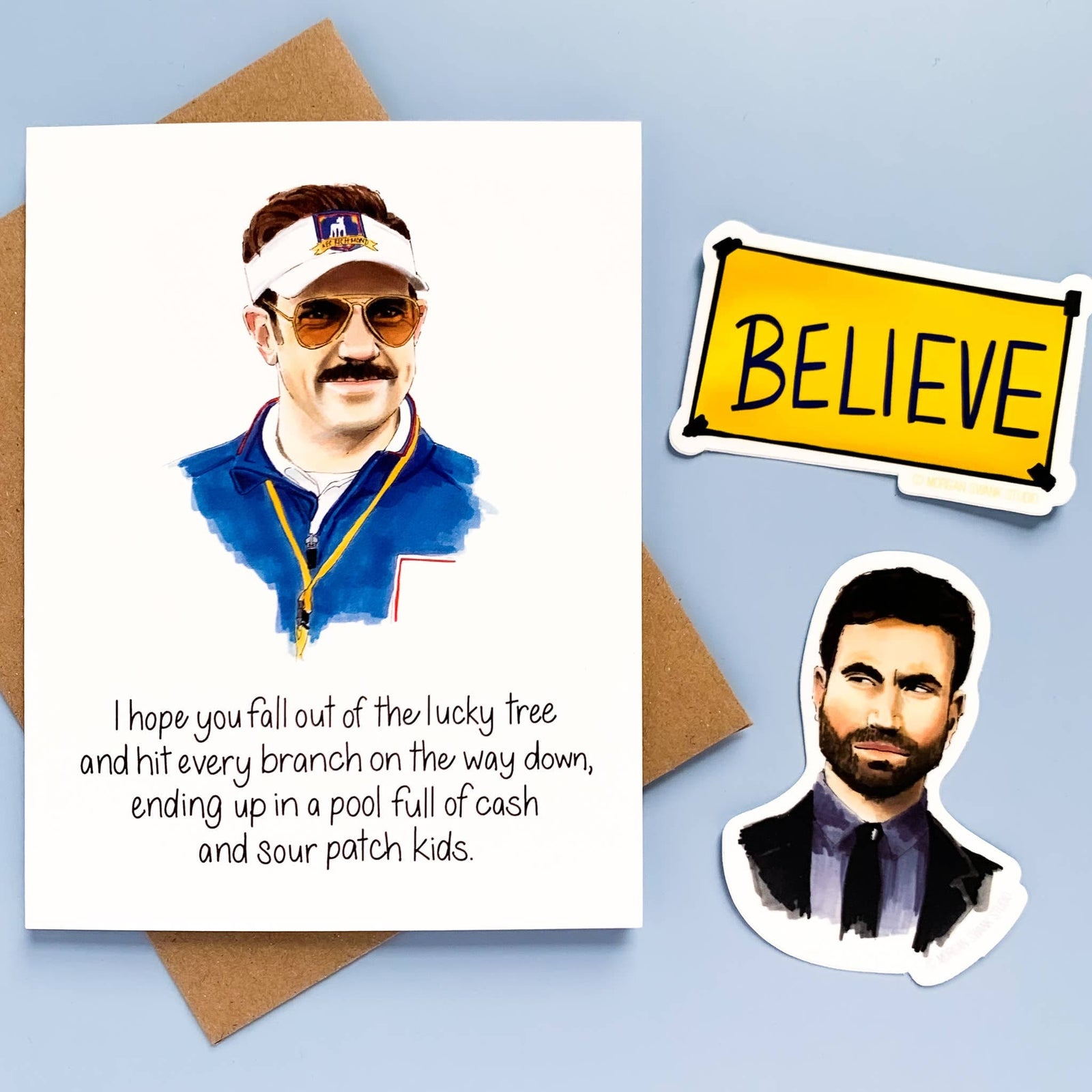 Morgan Swank Studio Card Lasso Lucky Tree Card