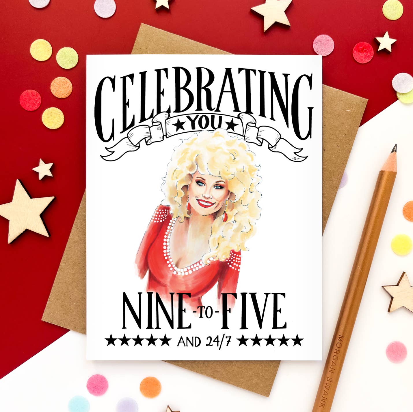 Morgan Swank Studio Cards Country Star Doll | Pop Culture Birthday Card