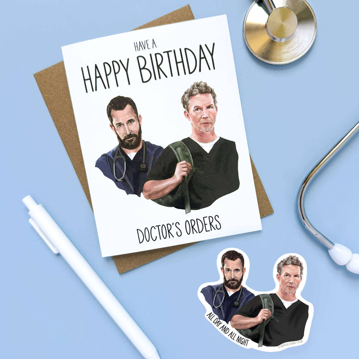Morgan Swank Studio Cards Doctor's Orders | Pop Culture Birthday Card