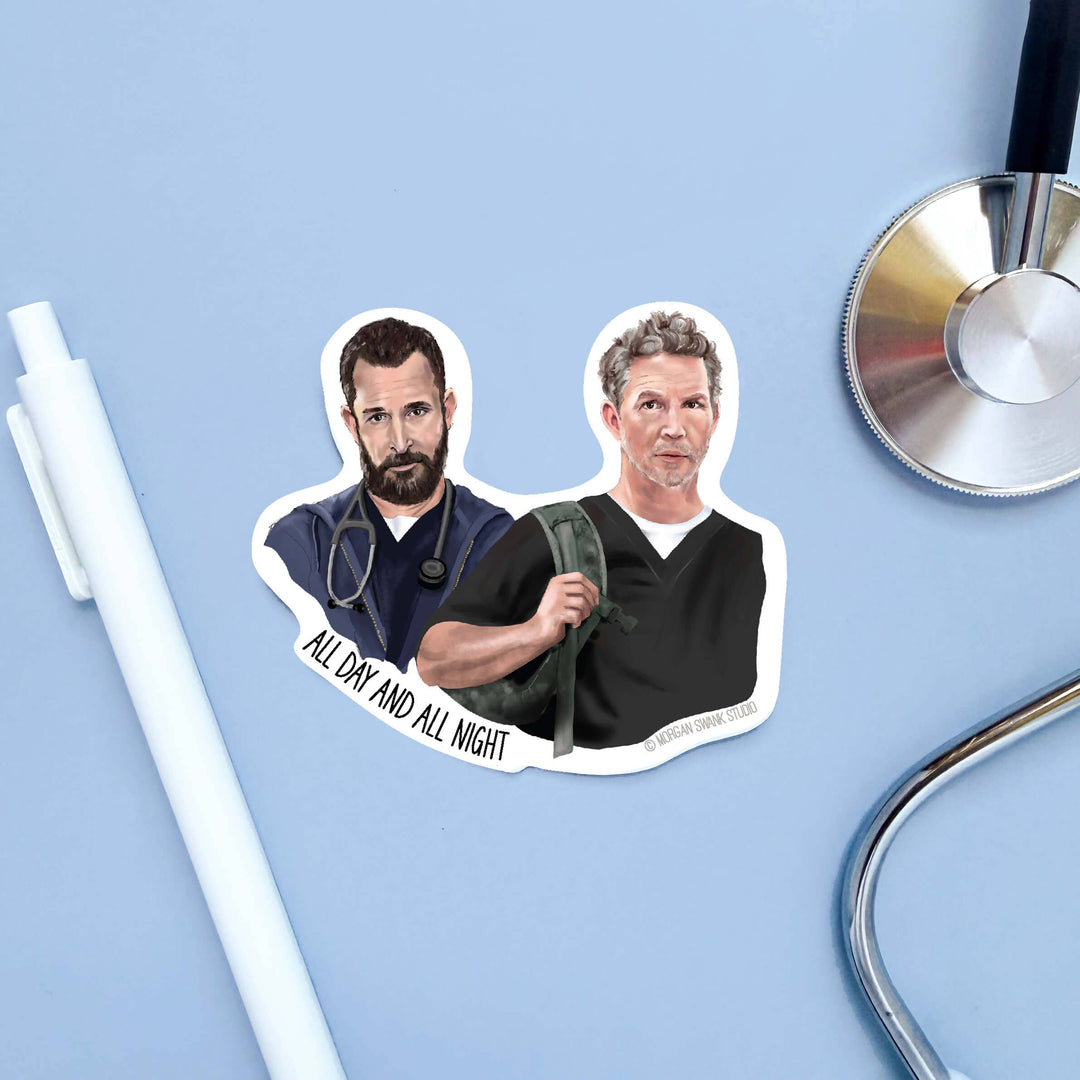 Morgan Swank Studio Cards Pittsburgh Doctors Sticker
