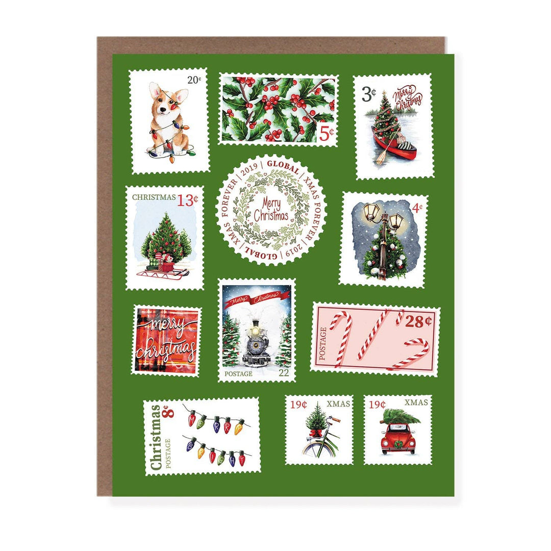 Morgan Swank Studio Cards Postage Stamp Christmas Card