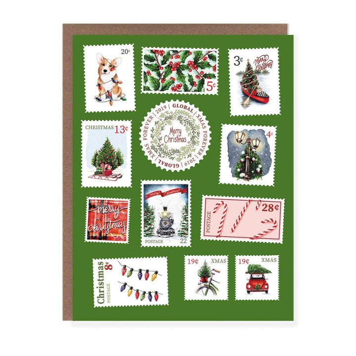 Morgan Swank Studio Cards Postage Stamp Christmas Card