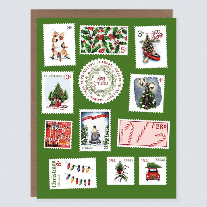 Morgan Swank Studio Cards Postage Stamp Christmas Card