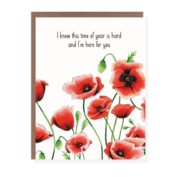 Morgan Swank Studio Cards Time of Year Poppies |  Sympathy Card