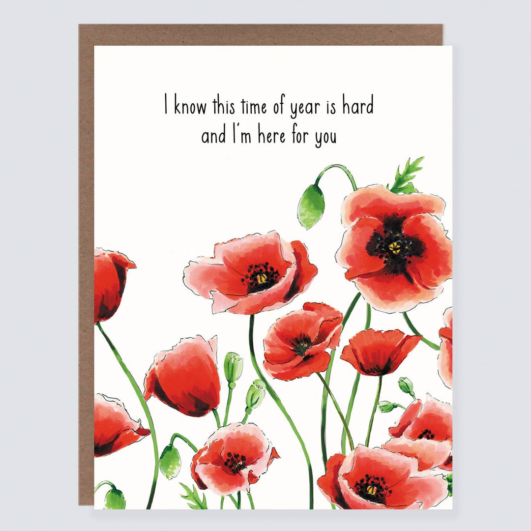 Morgan Swank Studio Cards Time of Year Poppies |  Sympathy Card