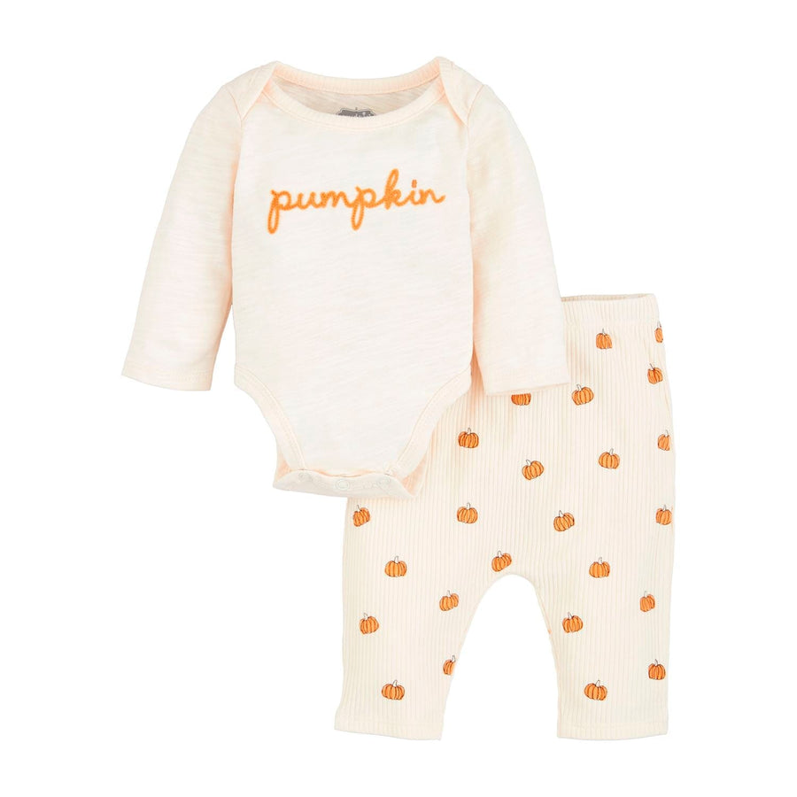 Mud Pie Baby Clothes Boy Pumpkin Crawler Set