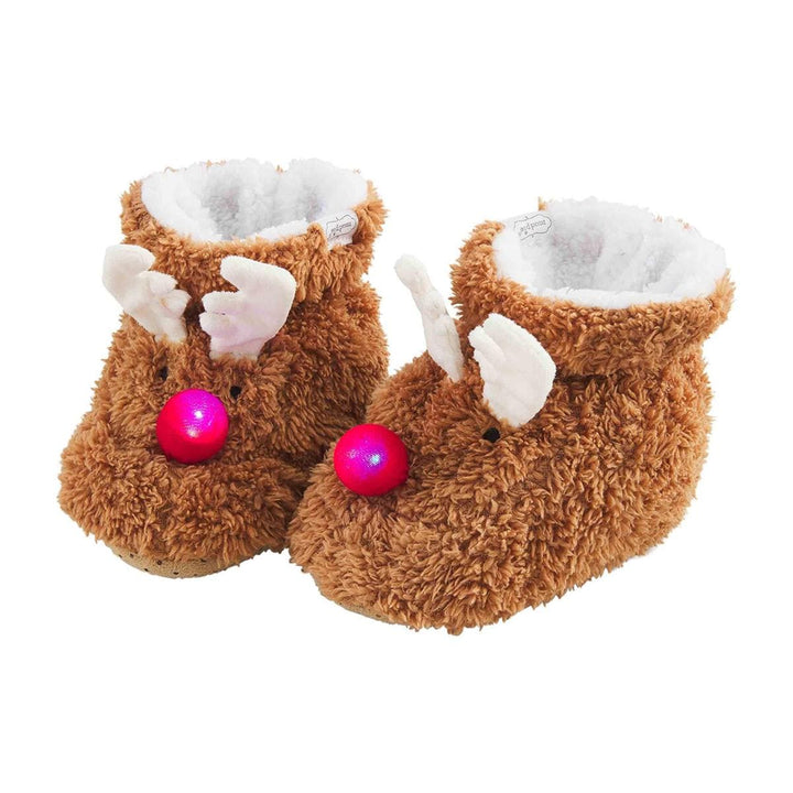 Mud Pie Baby & Toddler Socks & Tights Light up Reindeer Slippers