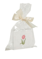 Mud Pie Blocks Pink Tulip Spring Acrylic Block